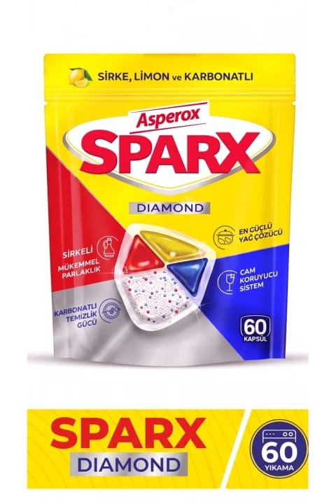 ASPEROX قرص ماشین ظرفشویی Sparx Diamond ۶۰ عددی