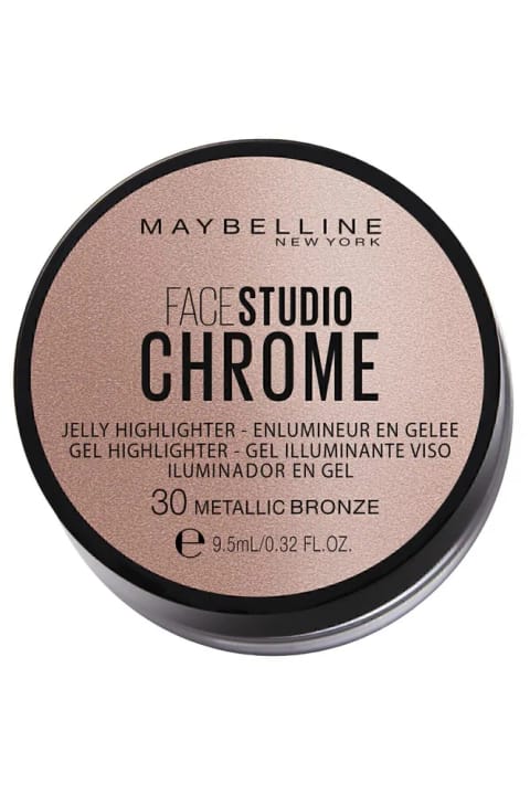 مایبلین نیویورک هایلایتر ژله‌ای کروم Face Studio - 30 متالیک...