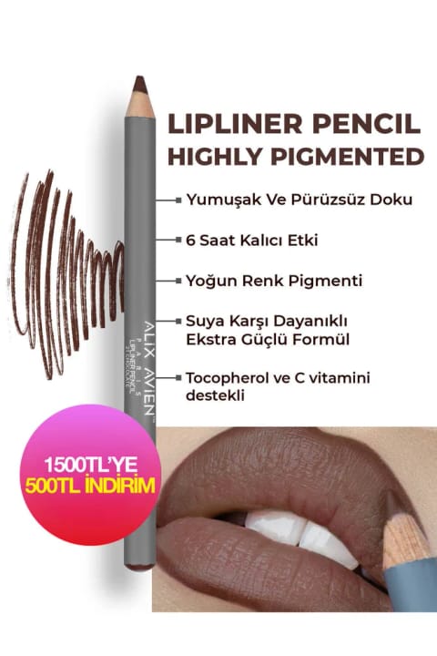 Alix Avien خط لب ماندگار و مرطوب‌کننده بدون پخش شدن — 21 Chocolate