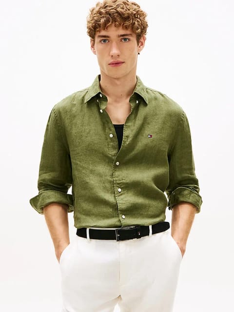پیراهن ساده مردانه با رنگ پیگمنت Tommy Hilfiger