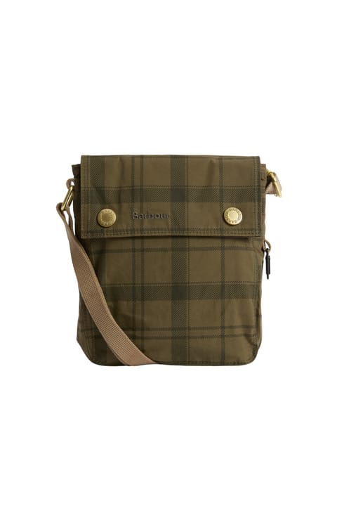کیف دوشی Barbour Transport مدل GN71 طرح Dusky Green Tartan