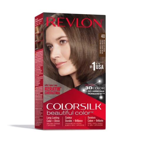 رنگ موی ریولان ColorSilk بیوتیفال کالر سایه ۴۰ قهوهای خاکستری متوسط
