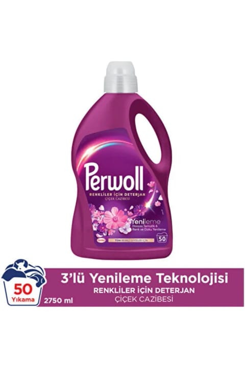 Perwoll Flower Charm مراقبت حساس و ترمیم شوینده مایع لباس 2.75 لیتر
