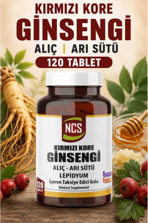NCS قرص جینسنگ قرمز، ژله رویال، لپیدیوم و کوآنزیم Q-10