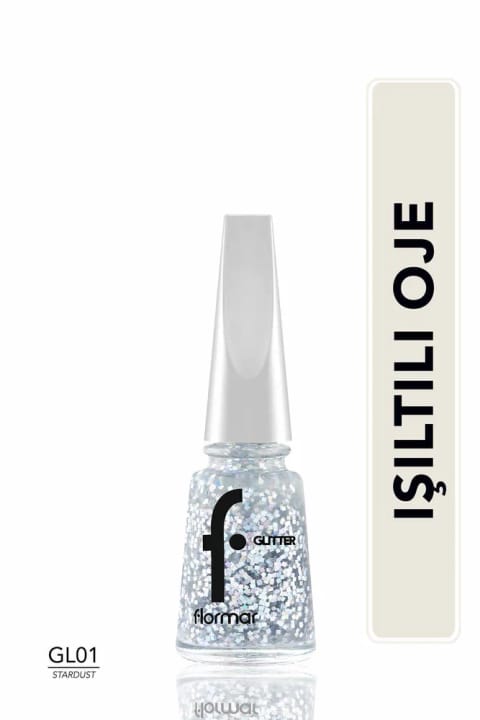 Flormar Green Up Glitter Nail Enamel - GL001 Stardust