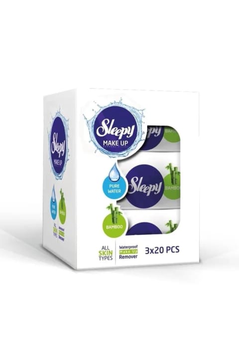 دستمال پاککننده صورت Sleepy بامبو ۱۲۰ برگ (۶×۲۰)