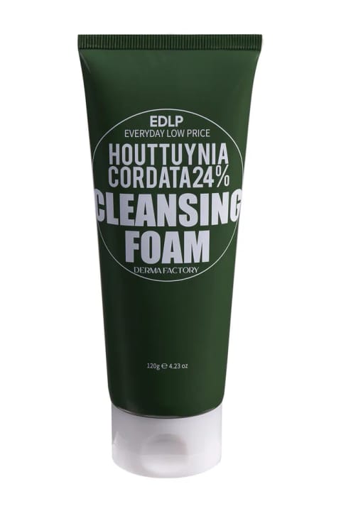 DERMA FACTORY %24 Houttuynia Cordata İçeren Vegan Temizleme Jeli, Hassas Ciltler İçin