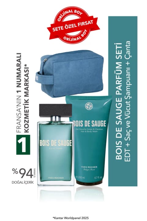 Yves Rocher Bois de Sauge ست مراقبتی همراه با کیف مسافرتی