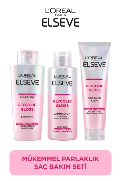 ست سه‌تکه مراقبت از مو ELSEVE Glycolic Gloss Perfect Shine
