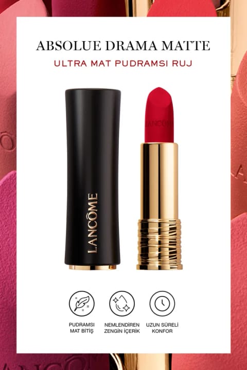 Lancome L'Absolu Rouge Drama Matte رژ لب مات 160