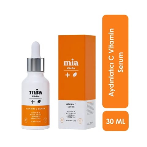 Mia Klinika سرم ویتامین C روشن‌کننده کمک به رفع منافذ و جوش‌های سرسیاه ۳۰ میلی‌لیتر