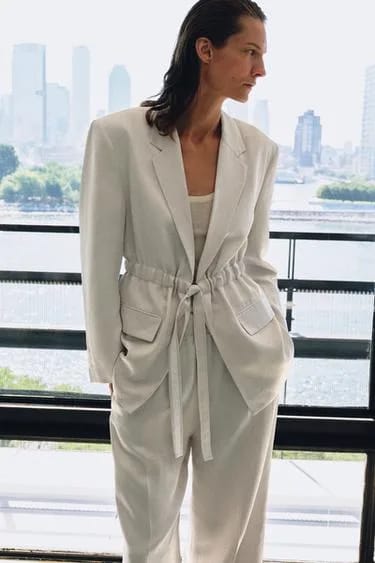 Zara ZW Collection بلیزر ساتن