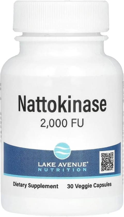 Lake Avenue Nutrition Nattokinase Proteolytic Enzyme Gut Health 2,000 FUs 30 Veggie Caps