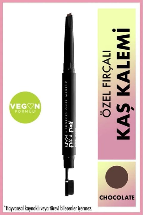 مداد پوماد ابرو NYX Fill & Fluff رنگ Chocolate