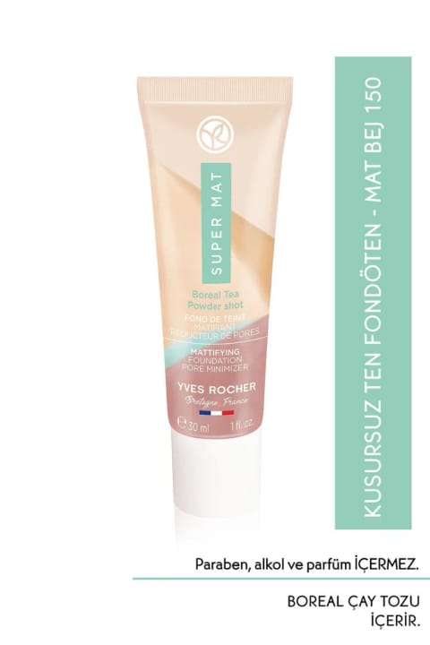 Yves Rocher پوست بینقص ماتی فونداسیون - 30 میلیلیتر صورتی 75 — Bej 150