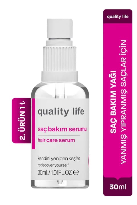 Quality Life روغن مو و سرم ترمیمکننده موهای سوخته و آسیبدیده آ آرگان و کراتین
