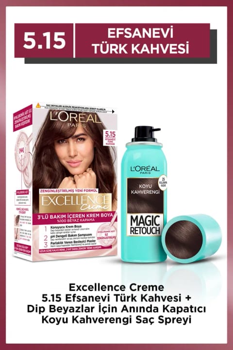 L'Oreal Paris Excellence Creme 5.15 & کراتینه موهای سفید