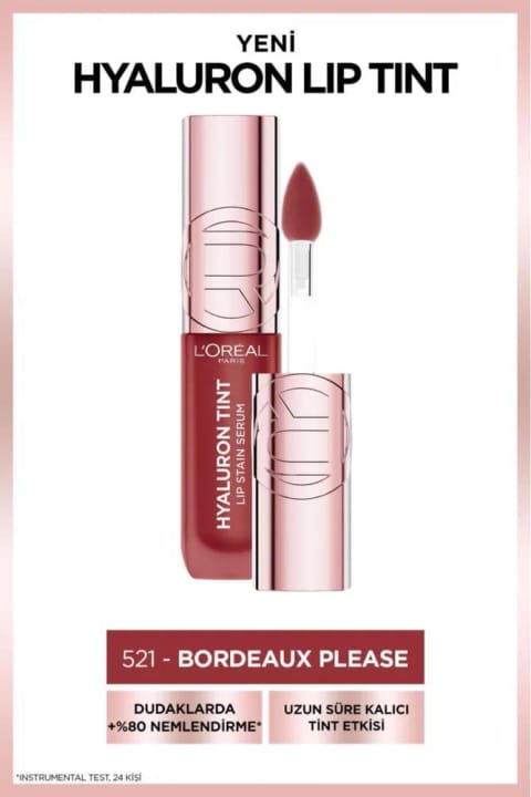 لورآل پاریس Hyaluron Lip Tint براق کننده لب - 521 Bordeaux Please