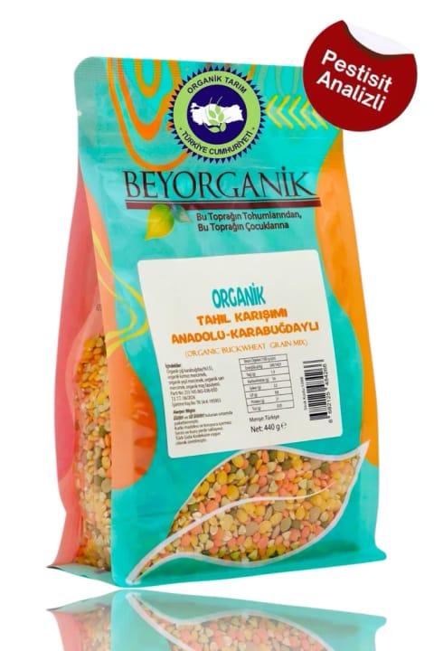 BEYORGANİK ارگانیک مخلوط غلات سوپ با ماش و گندم سیاه 440 گرم