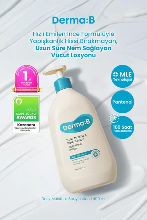 لوسیون بدن Derma B با فرمول جذب سریع و آبرسانی طولانی‌مدت