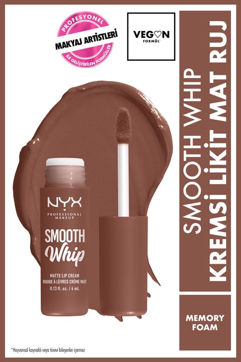 رژ لب مایع مات کرمی NYX Professional Makeup Smooth Whip - Memory Foam