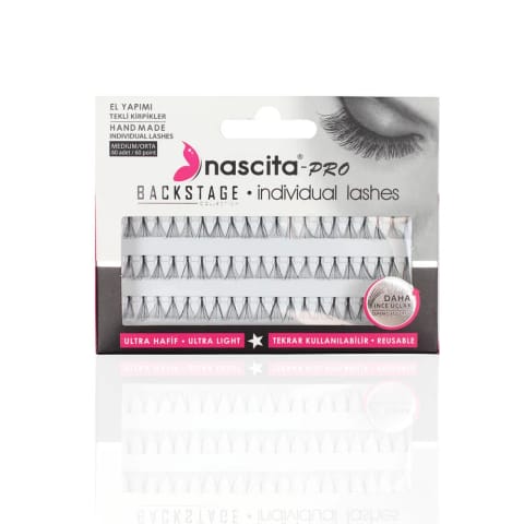 مژه مصنوعی تکرشتهای نازک - سایز متوسط Nascita Backstage Collection NASEYE000102