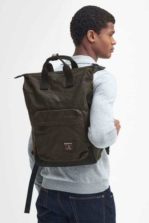 کولهپشتی Barbour Field Yağlı Ol71 زیتونی-مشکی