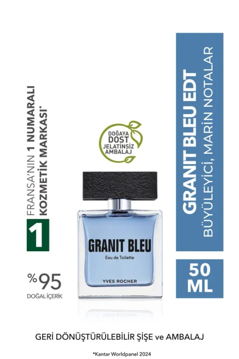 ادوالت Yves Rocher Granit Bleu برای مردان 50ml