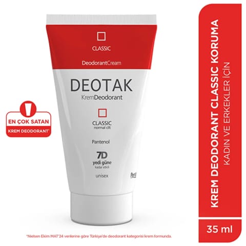 Deotak کرم دئودورانت کلاسیک یونیسکس ۳۵ میلی‌لیتر
