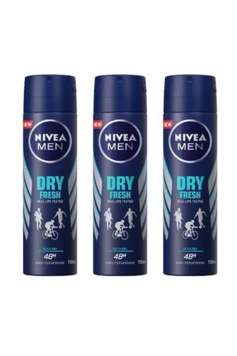 NIVEA Men Dry Fresh دئودورانت اسپری ۳×۱۵۰ میلیلیتر