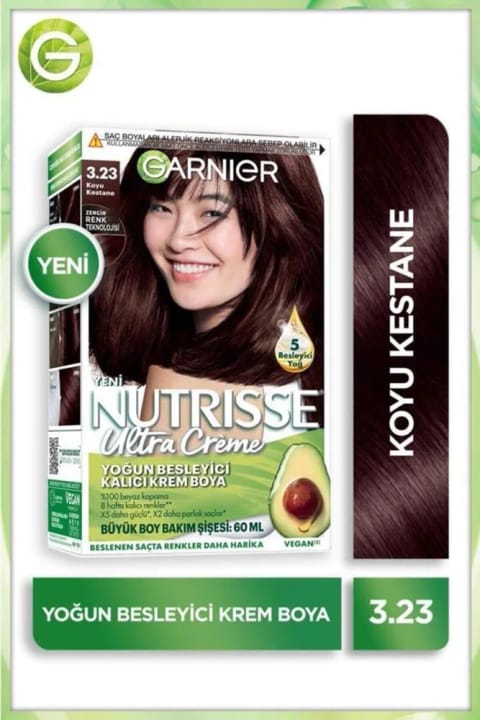 گارنیر Nutrisse رنگ مو کرمی فوق‌العاده 3-23 شاهبلوطی تیره
