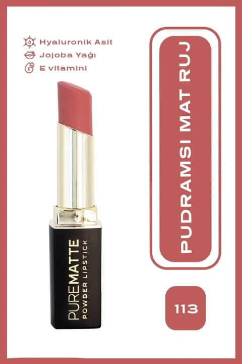 Golden Rose رژ لب مات پودری خالص شماره 113