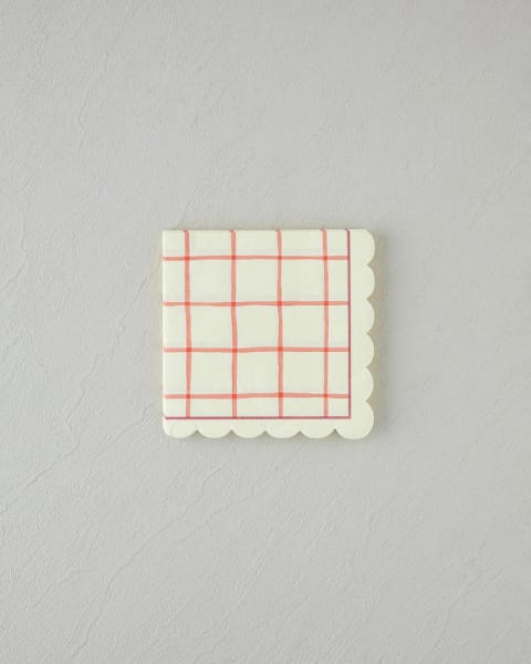دستمال کاغذی ۲۰ عددی Retro Gingham ۳۳×۳۳ سانتی‌متر کرم