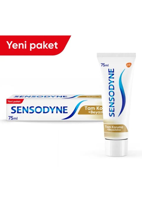 خمیردندان Sensodyne محافظت کامل و سفیدکننده ۷۵ میلی‌لیتر
