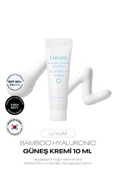 LUVUM مینی سایز کرم ضدآفتاب مرطوب‌کننده با عصاره بامبو و Hyaluronic Acid گیاهی...
