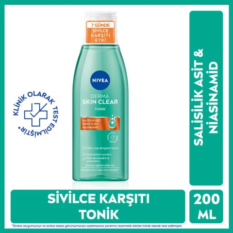 NIVEA Derma Skin Clear تونر ضد جوش ۲۰۰ میلیلیتر