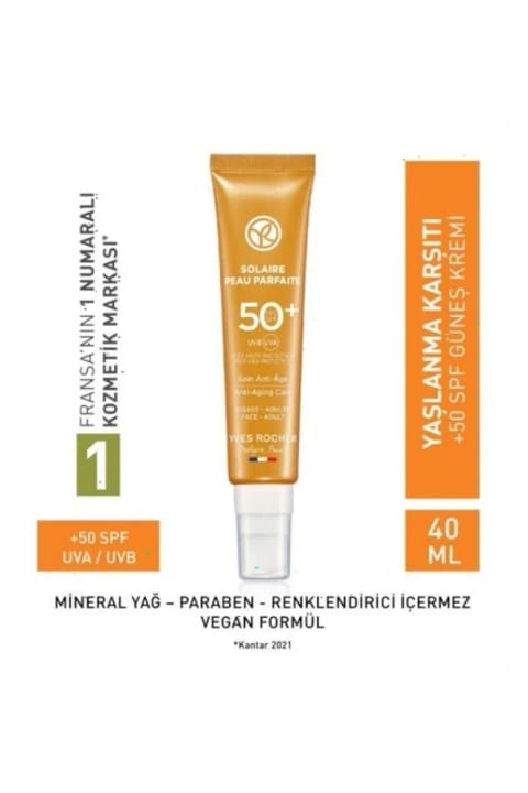 ایو روشه کرم ضد آفتاب ضد پیری SPF 50 - سولر پوست پارفه - 40 میلی‌لیتر