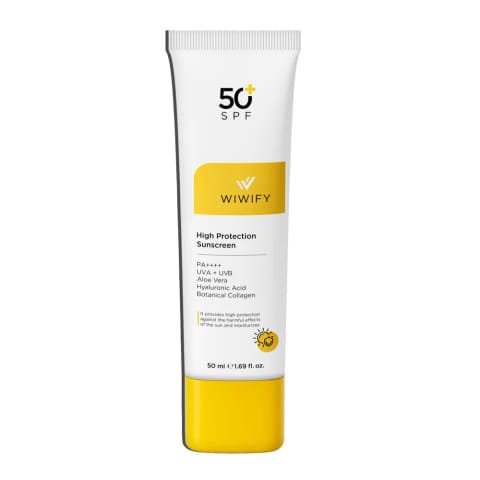 کرم ضدآفتاب حاوی آلوئه‌ورا، ضدلک، یکدست‌کننده رنگ پوست با محافظت بالا SPF 50+ PA++++ حجم 50 میلی‌لیتر