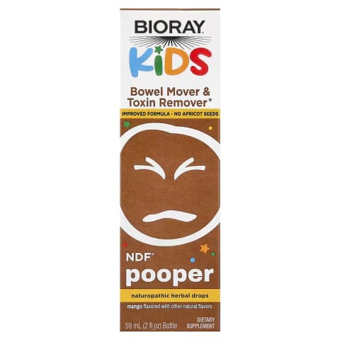 Bioray Kids NDF Pooper مکمل گوارشی کودکان طعم انبه 2 fl oz 59 ml