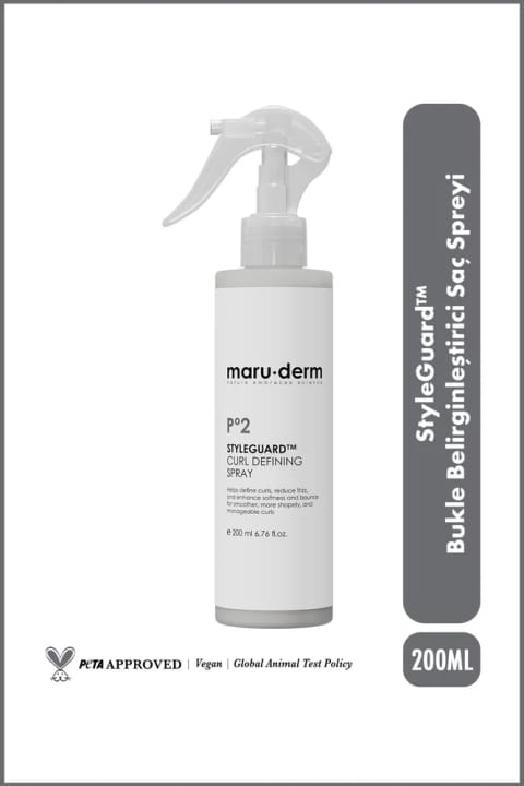 Maru.Derm StyleGuard™ اسپری مو حالت‌دهنده فر – برای موهای موجی و فر...