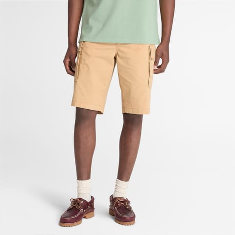 شورت کارگو پوپلین Brookline مردانه کرم Timberland