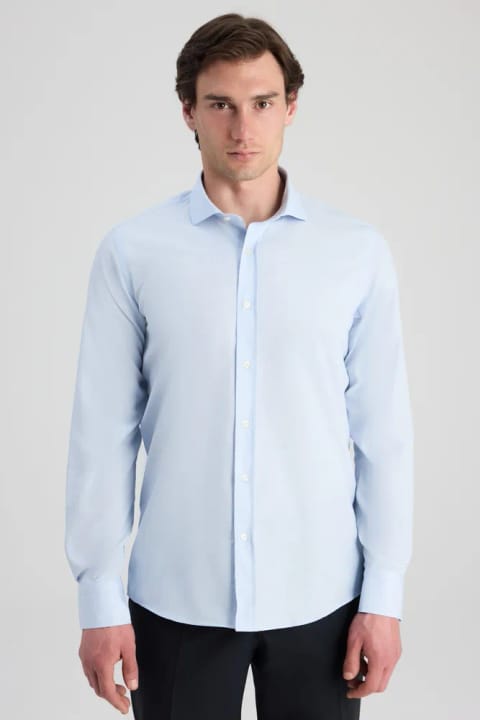 D'S Damat Slim Fit Mavi Nano Care پیراهن