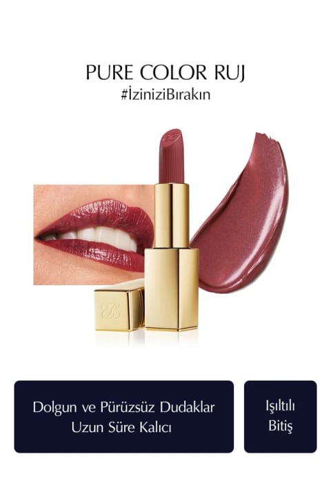 رژ لب Hi-Lustre Estee Lauder - Pure Color Hi-Lustre Lipstick — 563 Hot Kiss