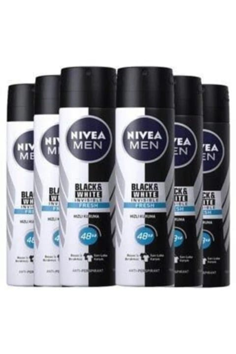 NIVEA دئودورانت اسپری 150 میلی‌لیتری Fresh Invisible Black & White
