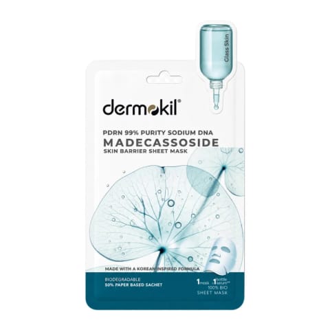 Dermokil ماسک ژله‌ای کاغذی PDRN با خلوص ۹۹٪ و Madecassoside برای تقویت سد پوستی ۲۵ گرم