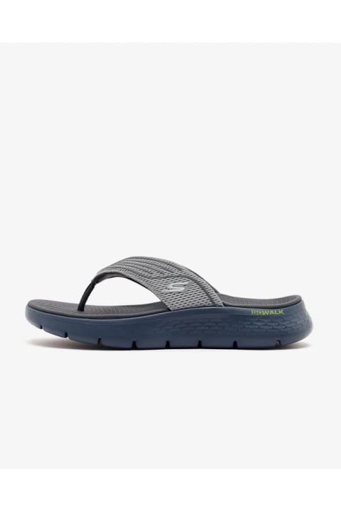 کفش اسکچرز GO WALK FLEX سندال مردانه خاکستری فلیپفلاپ 229214 GRY