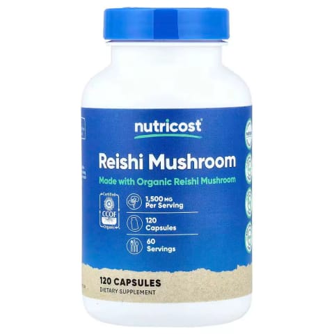 مکمل قارچ ریشی ارگانیک Nutricost، ۱۲۰ کپسول