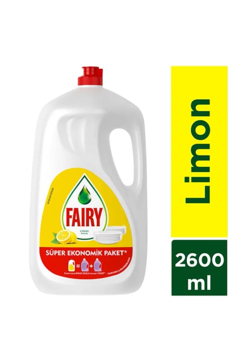 Fairy مایع ظرفشویی بسته اقتصادی سوپر لیمو 2600 میلیلیتر