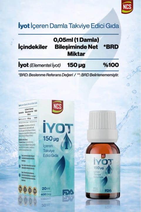 NCS Iodine 150 mcg 20 ml قطره خوراکی