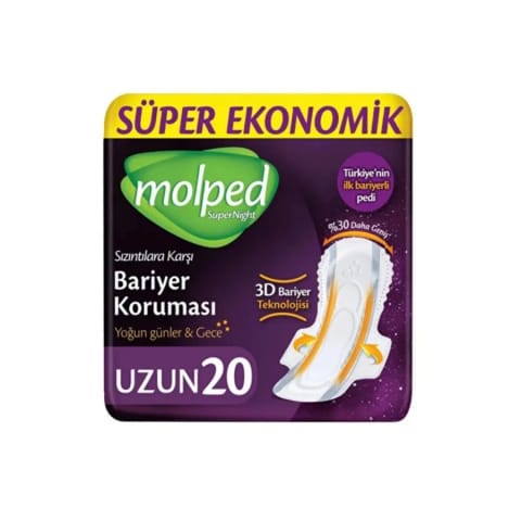Molped Supernight پد بلند فوق اقتصادی ۱۸ عددی